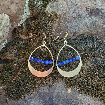 Lapis Lazuli Natural Healing Gemstone Earrings..